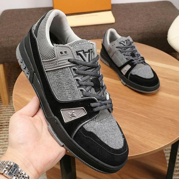 причинно обувь мужчины мода тренер тапки chaussures pour hommes с box люкс дизайн мужская обувь повседневная zapatos de hombre быстрая перев, Black